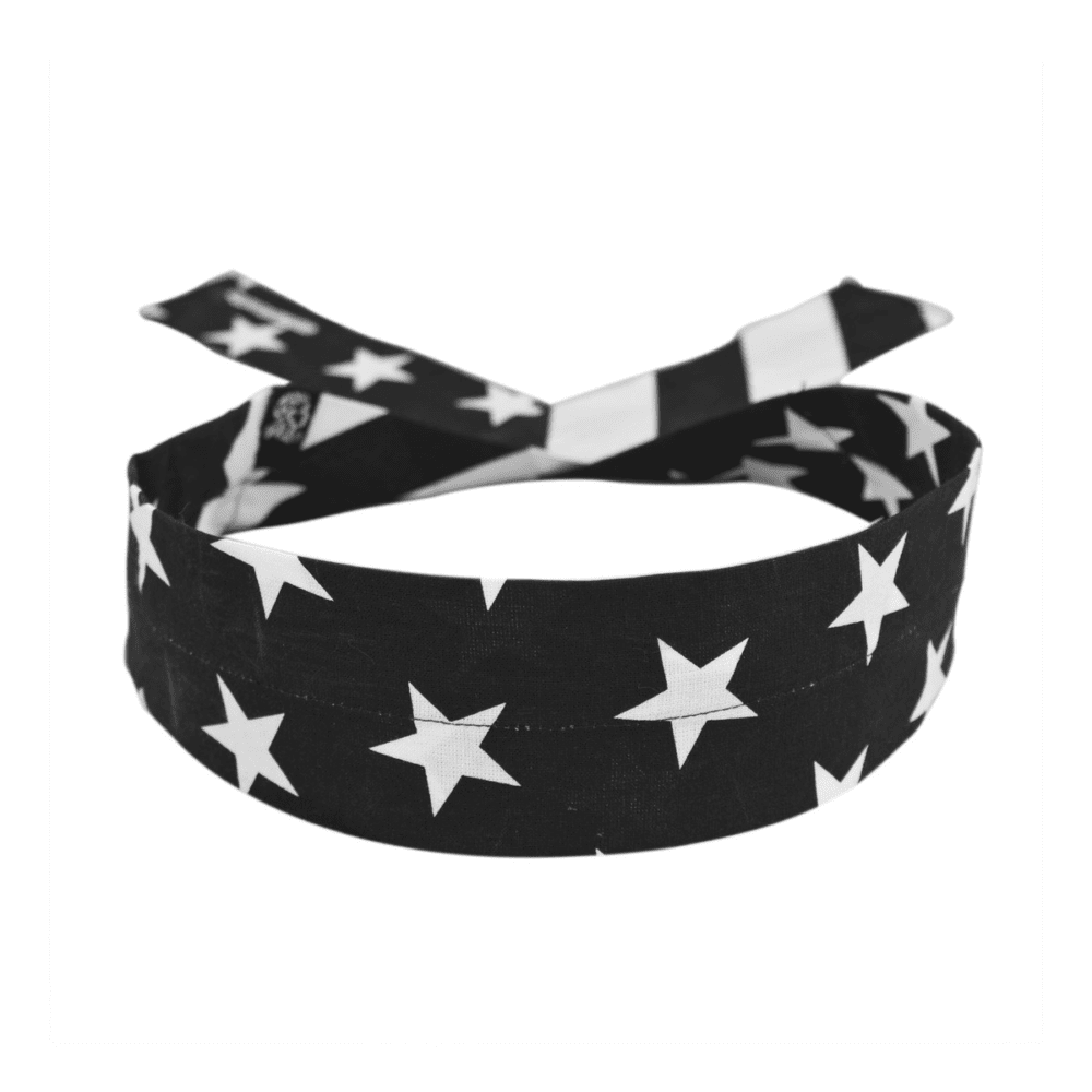 Zan Headgear Cooldanna - Black and White Flag, Cotton